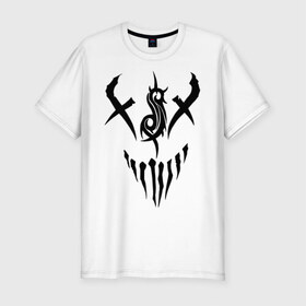 Мужская футболка премиум с принтом Slipknot в Петрозаводске, 92% хлопок, 8% лайкра | приталенный силуэт, круглый вырез ворота, длина до линии бедра, короткий рукав | slipknot | слипкнот
