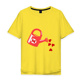 Мужская футболка хлопок Oversize с принтом Мамина любовь в Петрозаводске, 100% хлопок | свободный крой, круглый ворот, “спинка” длиннее передней части | 