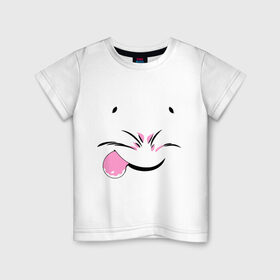 Детская футболка хлопок с принтом Довольная мордочка в Петрозаводске, 100% хлопок | круглый вырез горловины, полуприлегающий силуэт, длина до линии бедер | девушкам | мордочка | мышка | хомяк