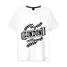 Мужская футболка хлопок с принтом Big village London в Петрозаводске, 100% хлопок | прямой крой, круглый вырез горловины, длина до линии бедер, слегка спущенное плечо. | 