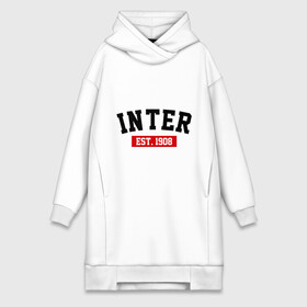 Платье-худи хлопок с принтом FC Inter Est. 1908 в Петрозаводске,  |  | fc inter | fc inter est 1908 | inter | интер | фк интер