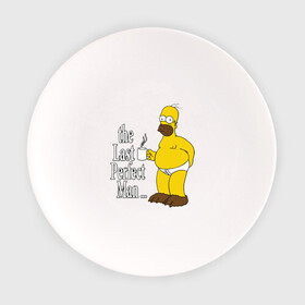 Тарелка с принтом Homer (The Last Perfect Man...) в Петрозаводске, фарфор | диаметр - 210 мм
диаметр для нанесения принта - 120 мм | гомер