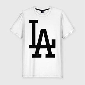 Мужская футболка премиум с принтом Los Angeles в Петрозаводске, 92% хлопок, 8% лайкра | приталенный силуэт, круглый вырез ворота, длина до линии бедра, короткий рукав | la | swag | лос аннджелес | сваг | свег | свэг