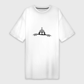 Платье-футболка хлопок с принтом Bender из под футболки в Петрозаводске,  |  | bender | futurama | бендер | фатурама | футурама