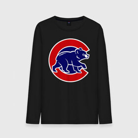 Мужской лонгслив хлопок с принтом Chicago Cubs logo в Петрозаводске, 100% хлопок |  | baseball | chicago cubs bear | бейсбол | спорт | чикаго