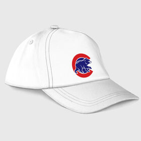 Бейсболка с принтом Chicago Cubs logo в Петрозаводске, 100% хлопок | классический козырек, металлическая застежка-регулятор размера | Тематика изображения на принте: baseball | chicago cubs bear | бейсбол | спорт | чикаго