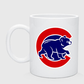 Кружка с принтом Chicago Cubs logo в Петрозаводске, керамика | объем — 330 мл, диаметр — 80 мм. Принт наносится на бока кружки, можно сделать два разных изображения | baseball | chicago cubs bear | бейсбол | спорт | чикаго