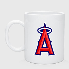 Кружка с принтом Los Angeles Angels of Anaheim logo в Петрозаводске, керамика | объем — 330 мл, диаметр — 80 мм. Принт наносится на бока кружки, можно сделать два разных изображения | baseball | los angeles angels of anaheim | бейсбол | спорт