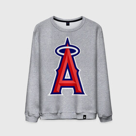 Мужской свитшот хлопок с принтом Los Angeles Angels of Anaheim logo в Петрозаводске, 100% хлопок |  | baseball | los angeles angels of anaheim | бейсбол | спорт
