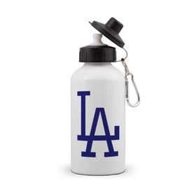 Бутылка спортивная с принтом Los Angeles Dodgers logo в Петрозаводске, металл | емкость — 500 мл, в комплекте две пластиковые крышки и карабин для крепления | Тематика изображения на принте: baseball | la | los angeles dodgers | бейсбол | лос анджелес доджерс | спорт