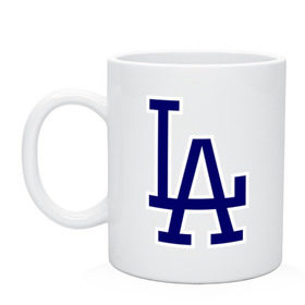 Кружка с принтом Los Angeles Dodgers logo в Петрозаводске, керамика | объем — 330 мл, диаметр — 80 мм. Принт наносится на бока кружки, можно сделать два разных изображения | baseball | la | los angeles dodgers | бейсбол | лос анджелес доджерс | спорт