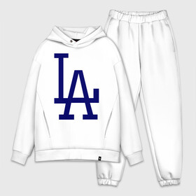 Мужской костюм хлопок OVERSIZE с принтом Los Angeles Dodgers logo в Петрозаводске,  |  | baseball | la | los angeles dodgers | бейсбол | лос анджелес доджерс | спорт