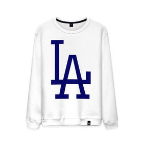 Мужской свитшот хлопок с принтом Los Angeles Dodgers logo в Петрозаводске, 100% хлопок |  | baseball | la | los angeles dodgers | бейсбол | лос анджелес доджерс | спорт