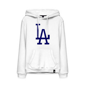 Мужская толстовка хлопок с принтом Los Angeles Dodgers logo в Петрозаводске, френч-терри, мягкий теплый начес внутри (100% хлопок) | карман-кенгуру, эластичные манжеты и нижняя кромка, капюшон с подкладом и шнурком | baseball | la | los angeles dodgers | бейсбол | лос анджелес доджерс | спорт