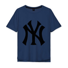 Мужская футболка хлопок Oversize с принтом New York Yankees в Петрозаводске, 100% хлопок | свободный крой, круглый ворот, “спинка” длиннее передней части | baseball | new york yankees | бейсбол | нью йорк янкиз | спорт | янки
