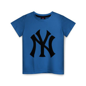 Детская футболка хлопок с принтом New York Yankees в Петрозаводске, 100% хлопок | круглый вырез горловины, полуприлегающий силуэт, длина до линии бедер | Тематика изображения на принте: baseball | new york yankees | бейсбол | нью йорк янкиз | спорт | янки