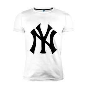 Мужская футболка премиум с принтом New York Yankees в Петрозаводске, 92% хлопок, 8% лайкра | приталенный силуэт, круглый вырез ворота, длина до линии бедра, короткий рукав | baseball | new york yankees | бейсбол | нью йорк янкиз | спорт | янки