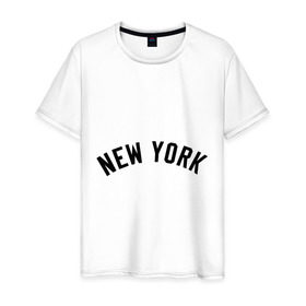 Мужская футболка хлопок с принтом New York Yankees logotype в Петрозаводске, 100% хлопок | прямой крой, круглый вырез горловины, длина до линии бедер, слегка спущенное плечо. | Тематика изображения на принте: baseball | new york yankees | бейсбол | нью йорк янкиз | спорт | янки