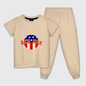 Детская пижама хлопок с принтом Red Sox в Петрозаводске, 100% хлопок |  брюки и футболка прямого кроя, без карманов, на брюках мягкая резинка на поясе и по низу штанин
 | baseball | boston red sox | бейсбол | бостон | красные носки | ред сокс | спорт