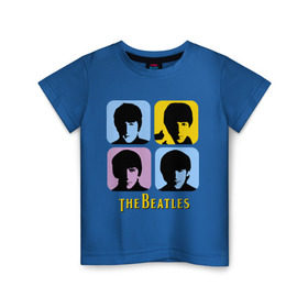 Детская футболка хлопок с принтом The Beatles pop art в Петрозаводске, 100% хлопок | круглый вырез горловины, полуприлегающий силуэт, длина до линии бедер | beatles | the beatles | the beatles pop art | бителс