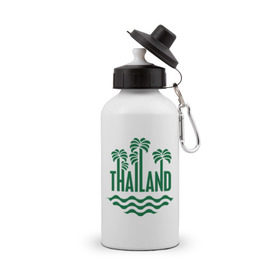 Бутылка спортивная с принтом Тайланд в Петрозаводске, металл | емкость — 500 мл, в комплекте две пластиковые крышки и карабин для крепления | Тематика изображения на принте: tailand | тайланд