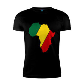 Мужская футболка премиум с принтом Мама Африка в Петрозаводске, 92% хлопок, 8% лайкра | приталенный силуэт, круглый вырез ворота, длина до линии бедра, короткий рукав | bob marley | reggae | раста | растаманские | растафари