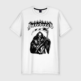 Мужская футболка премиум с принтом Hatebreed live в Петрозаводске, 92% хлопок, 8% лайкра | приталенный силуэт, круглый вырез ворота, длина до линии бедра, короткий рукав | hatebreed | hatebreed live