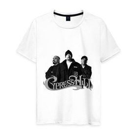Мужская футболка хлопок с принтом Cypress Hill 2 в Петрозаводске, 100% хлопок | прямой крой, круглый вырез горловины, длина до линии бедер, слегка спущенное плечо. | cypress | cypress hill | old scool | rap | реп | сайпрес нилл