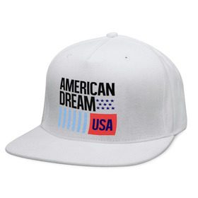 Кепка снепбек с прямым козырьком с принтом American Dream в Петрозаводске, хлопок 100% |  | swag | swag style | usa | америка | американская мечта | одежда сваг | сваг | сваг стиль | свег | свог | свэг | штаты