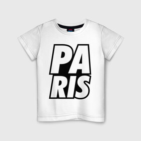 Детская футболка хлопок с принтом Paris Lines в Петрозаводске, 100% хлопок | круглый вырез горловины, полуприлегающий силуэт, длина до линии бедер | 