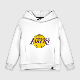 Детское худи Oversize хлопок с принтом LA Lakers в Петрозаводске, френч-терри — 70% хлопок, 30% полиэстер. Мягкий теплый начес внутри —100% хлопок | боковые карманы, эластичные манжеты и нижняя кромка, капюшон на магнитной кнопке | basketball | lakers | media | nba | toplanding | баскетболл | лейкерс | лого баскетбольных клубов | лос анджелес | нба
