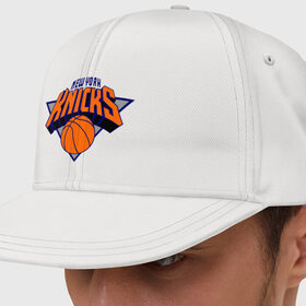 Кепка снепбек с прямым козырьком с принтом NY Knicks в Петрозаводске, хлопок 100% |  | basketball | nba | баскетболл | лого баскетбольных клубов | нба | нью йорк