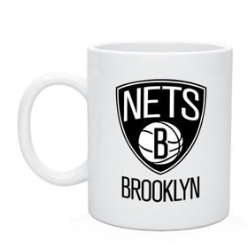 Кружка с принтом Nets Brooklyn в Петрозаводске, керамика | объем — 330 мл, диаметр — 80 мм. Принт наносится на бока кружки, можно сделать два разных изображения | бруклин