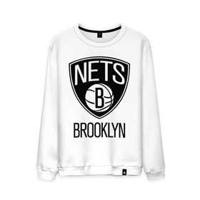 Мужской свитшот хлопок с принтом Nets Brooklyn в Петрозаводске, 100% хлопок |  | Тематика изображения на принте: бруклин