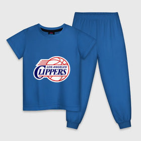 Детская пижама хлопок с принтом LA Clippers в Петрозаводске, 100% хлопок |  брюки и футболка прямого кроя, без карманов, на брюках мягкая резинка на поясе и по низу штанин
 | Тематика изображения на принте: basketball | nba | баскетболл | лого баскетбольных клубов | лос анджелес | нба
