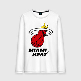 Мужской лонгслив хлопок с принтом Miami Heat-logo в Петрозаводске, 100% хлопок |  | Тематика изображения на принте: basketball | nba | баскетболл | лого баскетбольных клубов | майами | нба