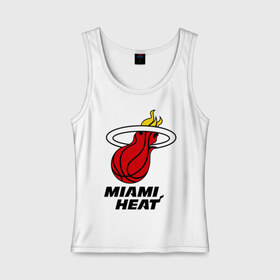 Женская майка хлопок с принтом Miami Heat-logo в Петрозаводске, 95% хлопок, 5% эластан |  | basketball | nba | баскетболл | лого баскетбольных клубов | майами | нба