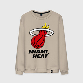 Мужской свитшот хлопок с принтом Miami Heat-logo в Петрозаводске, 100% хлопок |  | Тематика изображения на принте: basketball | nba | баскетболл | лого баскетбольных клубов | майами | нба