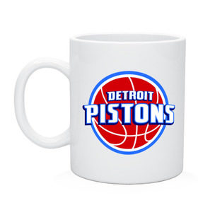 Кружка с принтом Detroit Pistons - logo в Петрозаводске, керамика | объем — 330 мл, диаметр — 80 мм. Принт наносится на бока кружки, можно сделать два разных изображения | Тематика изображения на принте: basketball | nba | баскетболл | детроит | лого баскетбольных клубов | нба