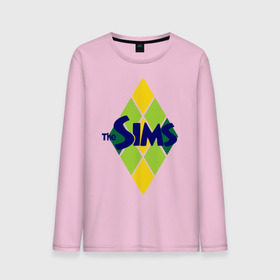 Мужской лонгслив хлопок с принтом The Sims rhombus в Петрозаводске, 100% хлопок |  | Тематика изображения на принте: игры | компьютерные игры | симс | симы