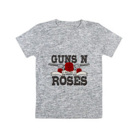 Детская футболка хлопок с принтом Guns n roses black в Петрозаводске, 100% хлопок | круглый вырез горловины, полуприлегающий силуэт, длина до линии бедер | guns and roses | rock | ганс н роуз | музыка | рок