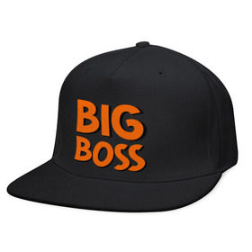 Кепка снепбек с прямым козырьком с принтом Big Boss в Петрозаводске, хлопок 100% |  | big | big boss | boss | большой | большой босс | босс