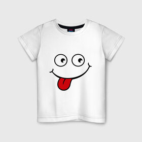 Детская футболка хлопок с принтом Wow Face в Петрозаводске, 100% хлопок | круглый вырез горловины, полуприлегающий силуэт, длина до линии бедер | smile | мордочка | рожица | смайл