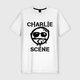 Мужская футболка премиум с принтом Charlie Scene (HU) в Петрозаводске, 92% хлопок, 8% лайкра | приталенный силуэт, круглый вырез ворота, длина до линии бедра, короткий рукав | charlie | charlie scene | scene | панк | рок | чарли шин