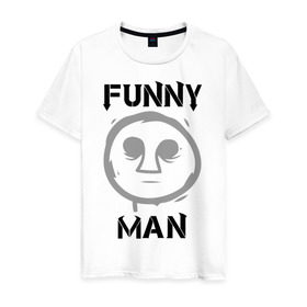 Мужская футболка хлопок с принтом Funny Man (HU) в Петрозаводске, 100% хлопок | прямой крой, круглый вырез горловины, длина до линии бедер, слегка спущенное плечо. | funny man | hollywood undead | забавный парень