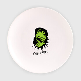 Тарелка с принтом Viva la Frog в Петрозаводске, фарфор | диаметр - 210 мм
диаметр для нанесения принта - 120 мм | frog | viva la frog | viva лягушка | лягушка | лягушка чегевара