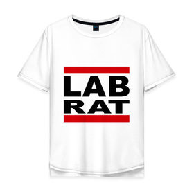 Мужская футболка хлопок Oversize с принтом Lab Rat в Петрозаводске, 100% хлопок | свободный крой, круглый ворот, “спинка” длиннее передней части | banksy | бенкси | бэнкси | графити | граффити | стрит арт | стритарт