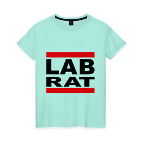 Женская футболка хлопок с принтом Lab Rat в Петрозаводске, 100% хлопок | прямой крой, круглый вырез горловины, длина до линии бедер, слегка спущенное плечо | banksy | бенкси | бэнкси | графити | граффити | стрит арт | стритарт