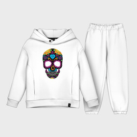 Детский костюм хлопок Oversize с принтом Skull mexica в Петрозаводске,  |  | skull | мексика | мексиканский череп | череп | черепа
