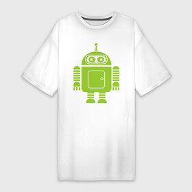 Платье-футболка хлопок с принтом Android bender. в Петрозаводске,  |  | админам | андроид | бендер | мультик | мультфильм | ос | робот | футурама